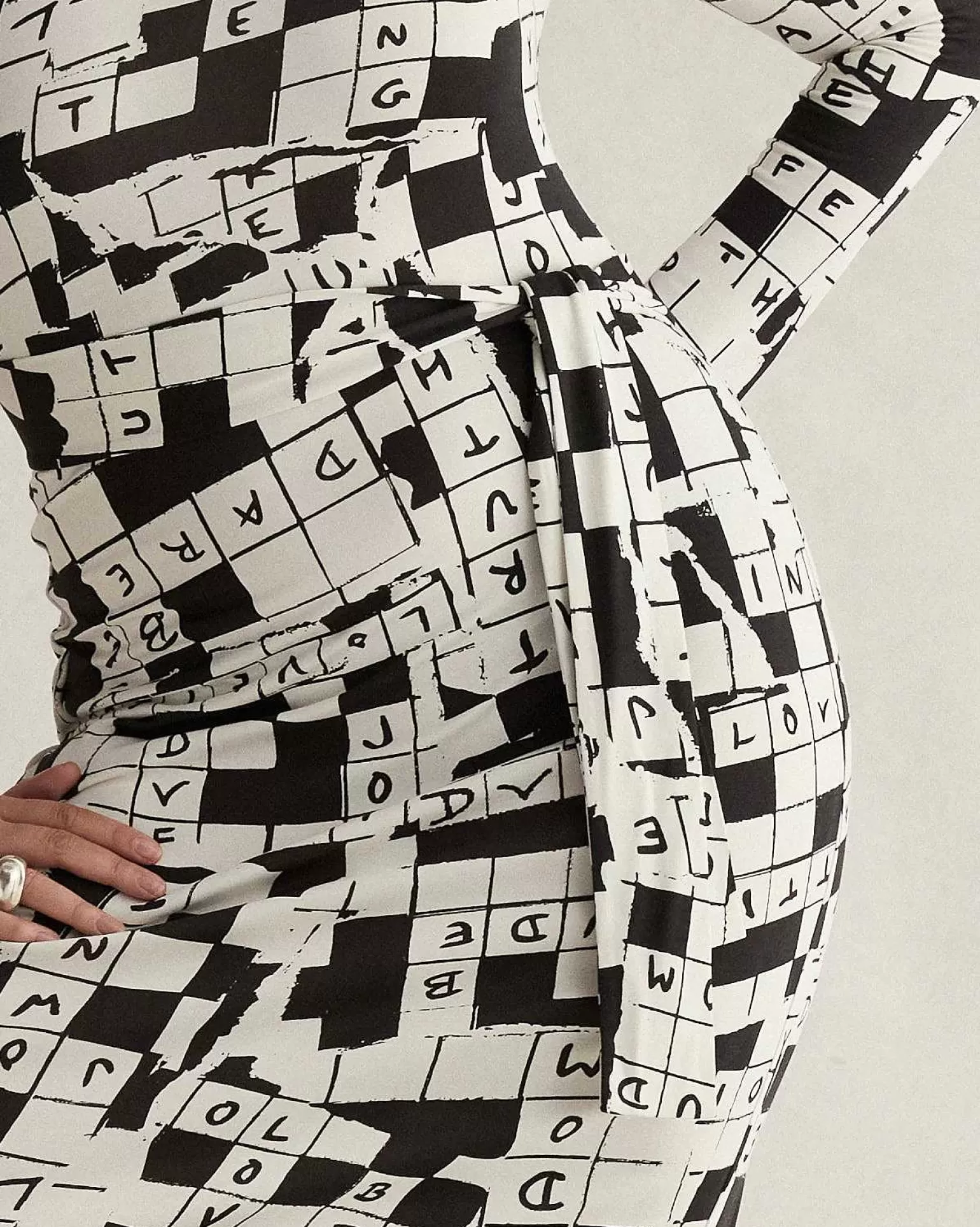 Flash Sale Diane von Furstenberg Coco Silk Jersey Kjole I Dvf 50Th Crossword Ivory