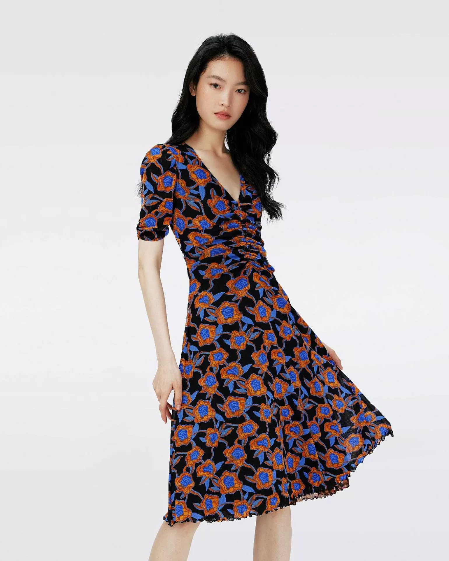 Sale Diane von Furstenberg Dvf Koren Vendbar Kjole I Oracle R/Tarot Maze Blk Coffee