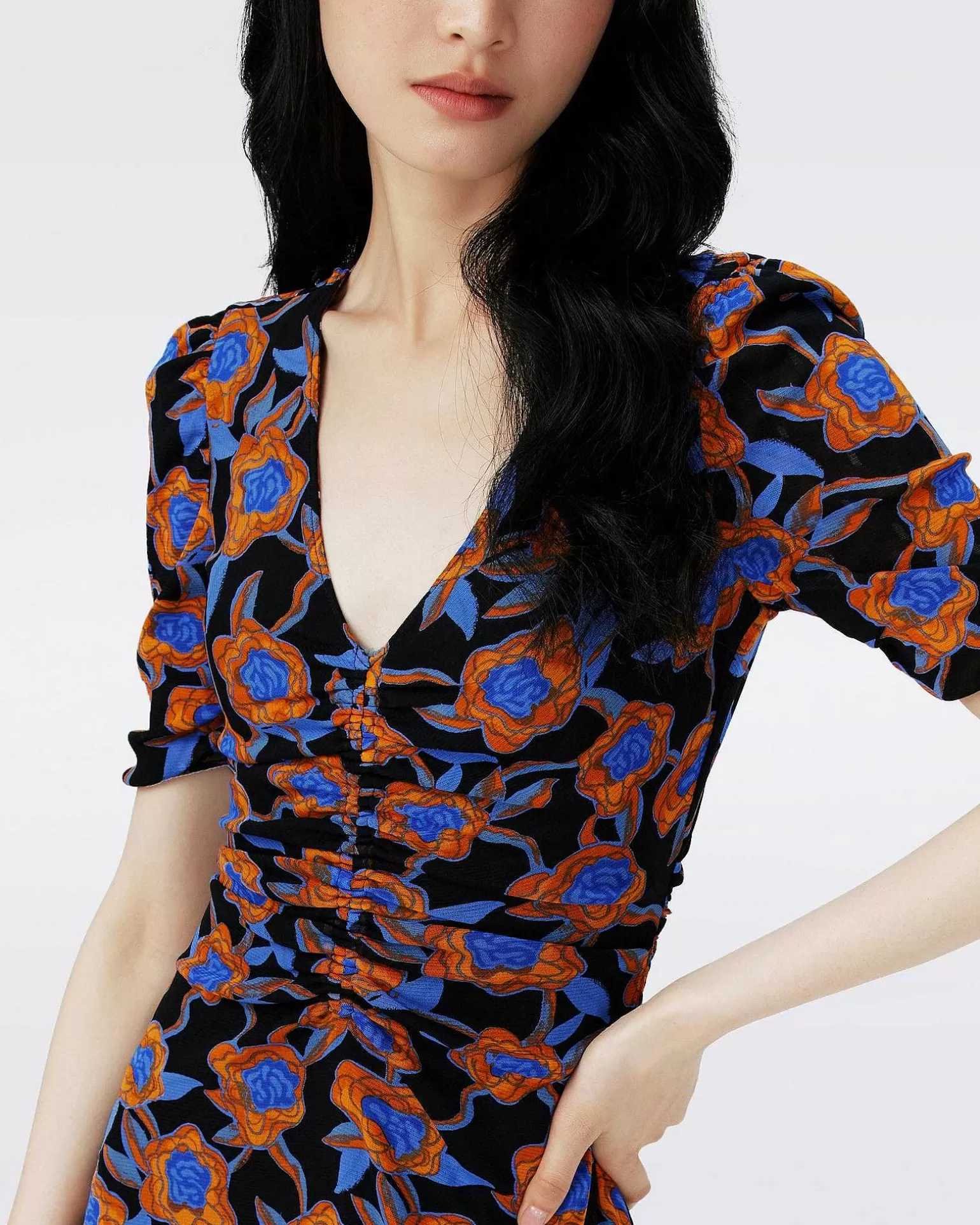 Sale Diane von Furstenberg Dvf Koren Vendbar Kjole I Oracle R/Tarot Maze Blk Coffee