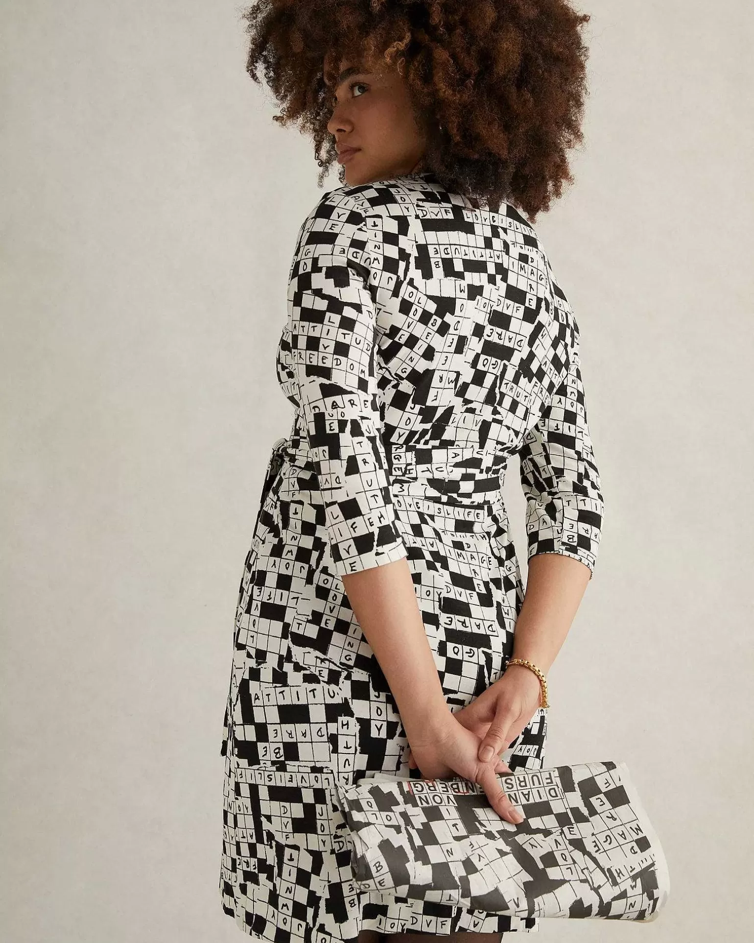 Best Sale Diane von Furstenberg Julian Silk Jersey Wrap Dress I Tiny Dvf 50Th Crossword Ivory