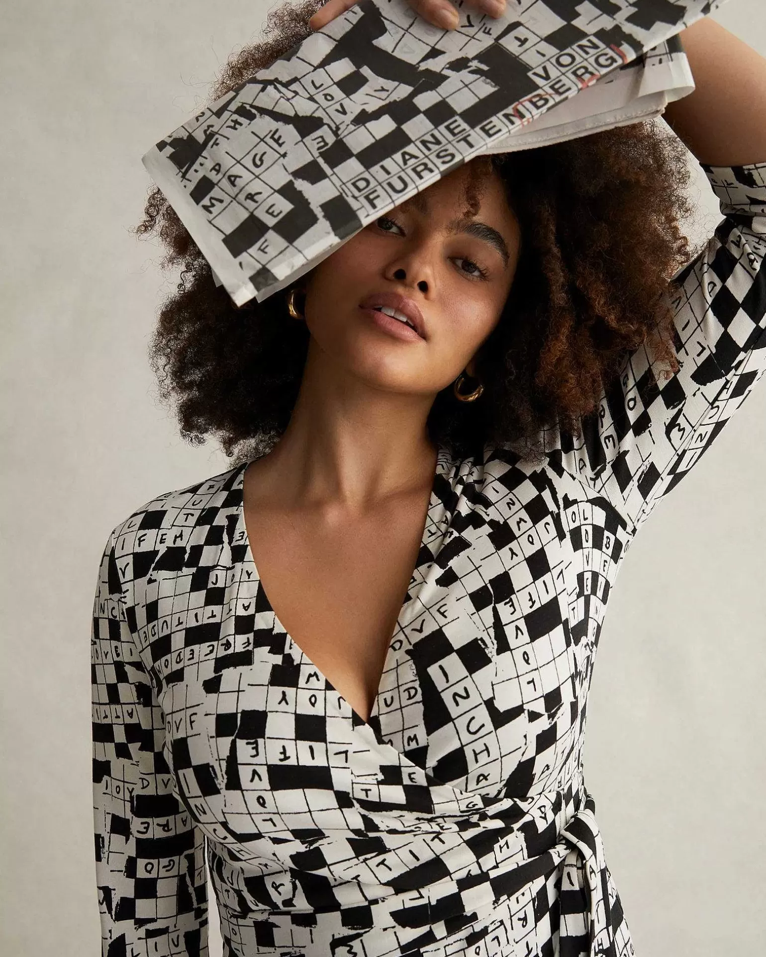 Best Sale Diane von Furstenberg Julian Silk Jersey Wrap Dress I Tiny Dvf 50Th Crossword Ivory