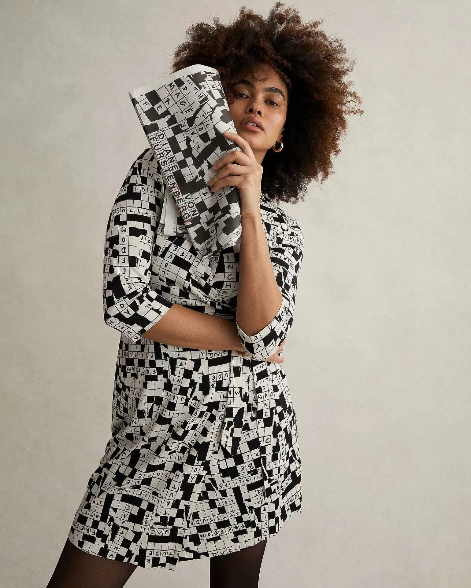Best Sale Diane von Furstenberg Julian Silk Jersey Wrap Dress I Tiny Dvf 50Th Crossword Ivory