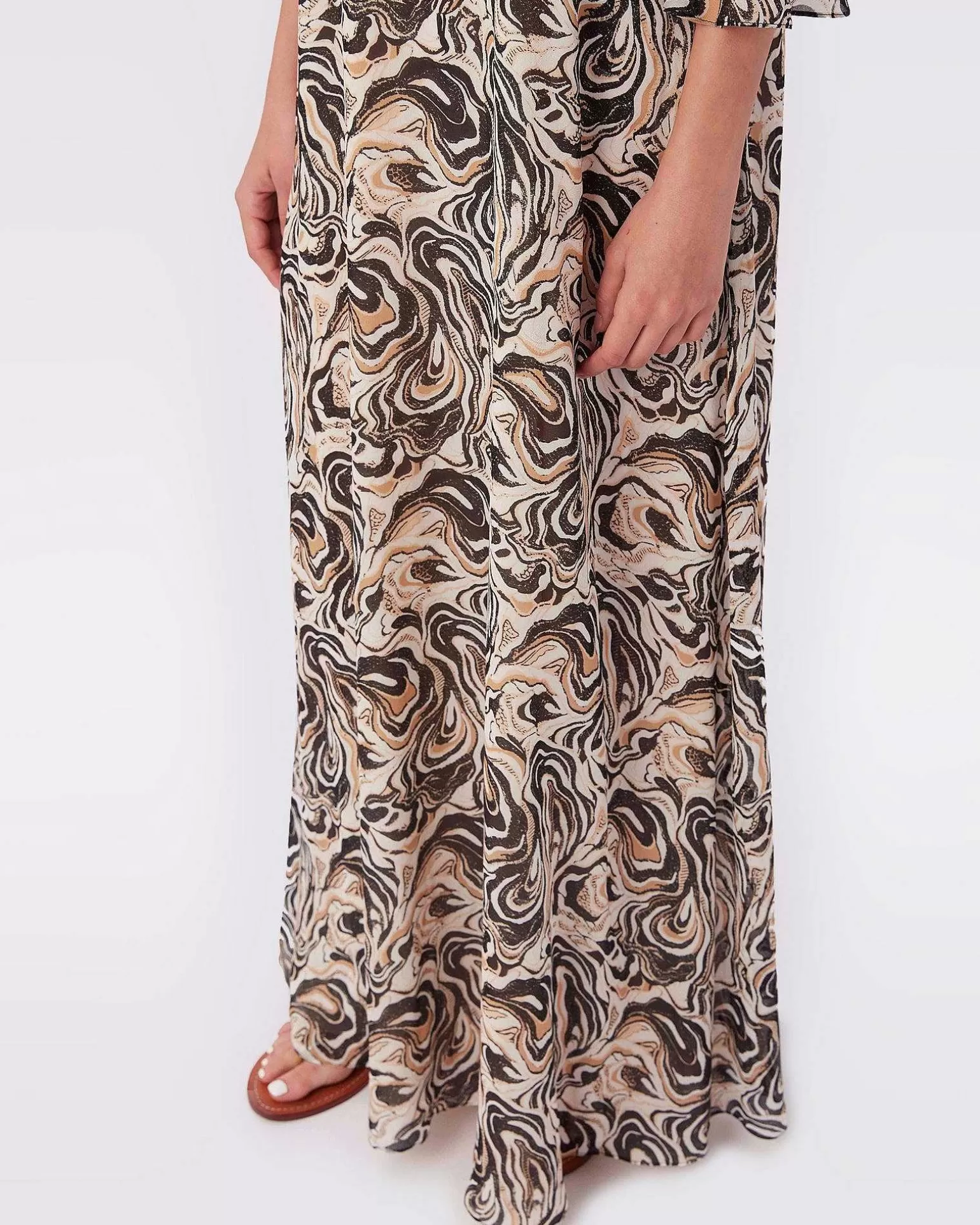 Flash Sale Diane von Furstenberg Kamila Maxi Kjole I Sort Marmor