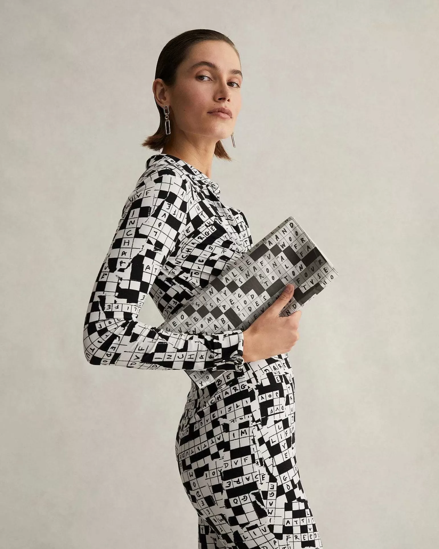 Best Sale Diane von Furstenberg Michelle Jumpsuit I Tiny Dvf 50Th Crossword Ivory